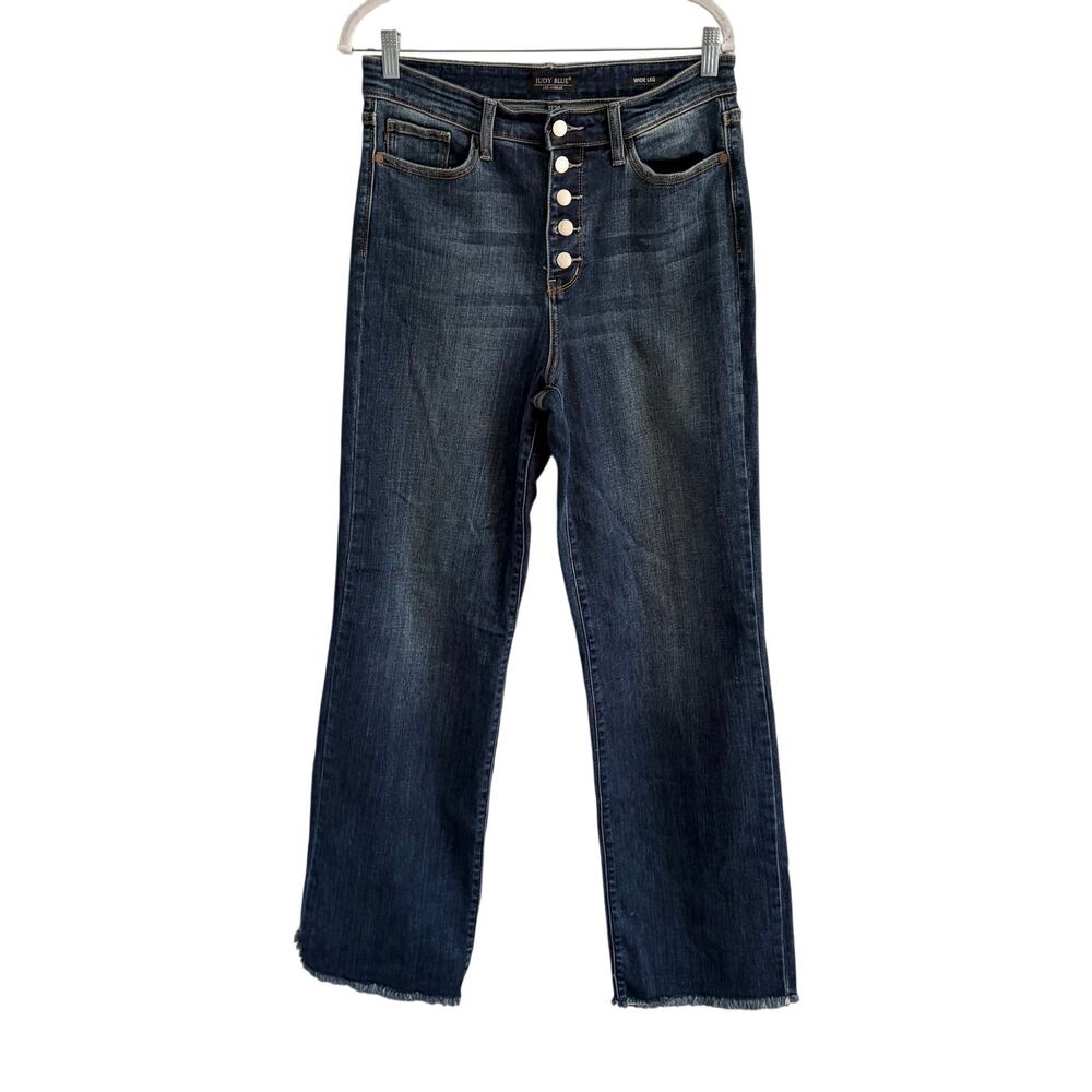 Judy Blue Button Fly Wide Leg Dark Wash Jeans Women's Size 11 or 30